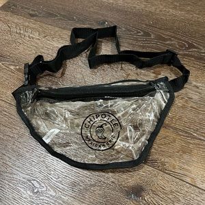 Chipotle sling bag / belt bag black and clear color